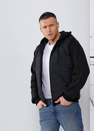 Чоловічий бомбер з капюшоном