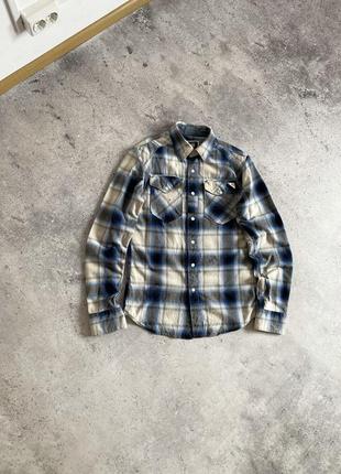 Мужская рубашка g-star raw flannel arizona garreth big logo shirt