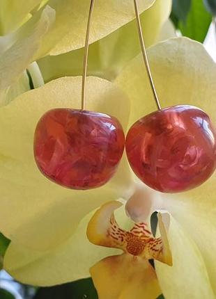 Необычные "вкусные" фруктовые серьги)5 фото
