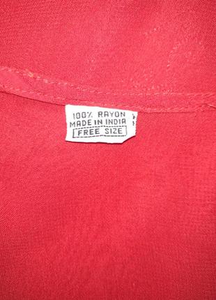 Яскрава натуральна блуза з вишивкою 50/52р.6 фото