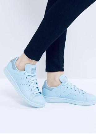 Adidas stan smith "icey blue" кожані кеди. кросівки.3 фото