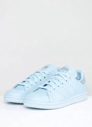 Adidas stan smith "icey blue" кожані кеди. кросівки.9 фото