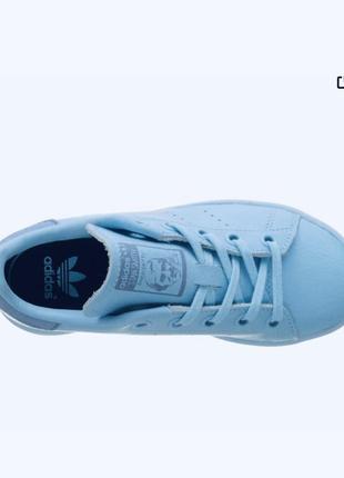 Adidas stan smith "icey blue" кожані кеди. кросівки.7 фото