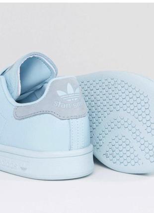 Adidas stan smith "icey blue" кожані кеди. кросівки.5 фото