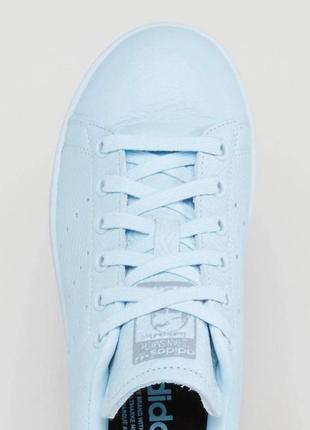 Adidas stan smith "icey blue" кожані кеди. кросівки.6 фото