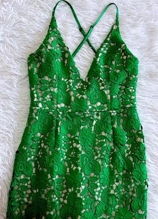 Зеленое кружевное платье asos2 фото