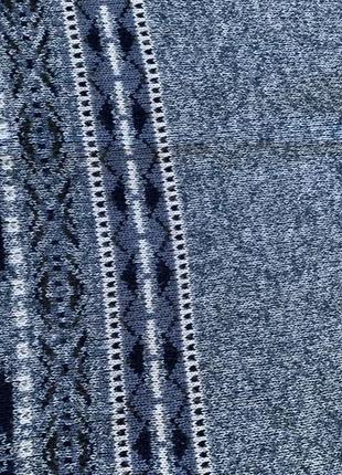 Стильний меланжевий свитер-джемпер з орнаментом (розмiр 14/42-16/44)5 фото