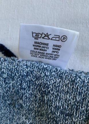 Стильний меланжевий свитер-джемпер з орнаментом (розмiр 14/42-16/44)4 фото