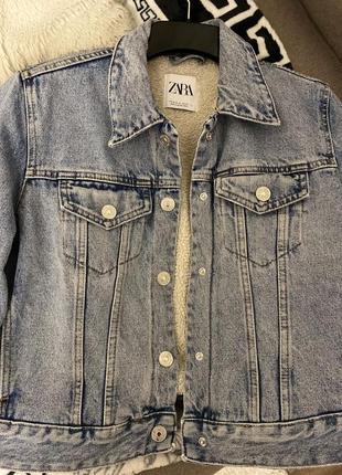 Куртка джинсова тепла zara1 фото
