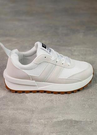 Кросівки жіночі екошкіра білі бежеві 588310