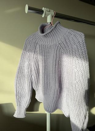 Трендовий светр крупна вʼязка h&m3 фото