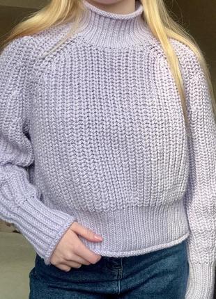 Трендовий светр крупна вʼязка h&m2 фото