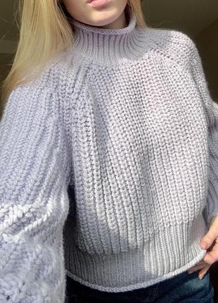 Трендовий светр крупна вʼязка h&m1 фото