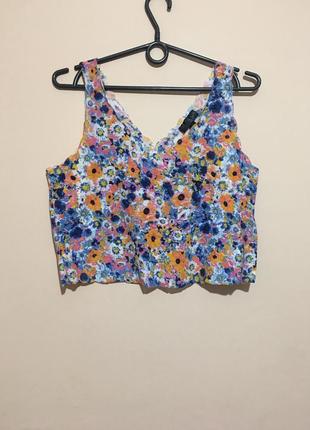 Цветочный топ topshop ditsy floral scallop vest7 фото