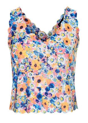 Цветочный топ topshop ditsy floral scallop vest