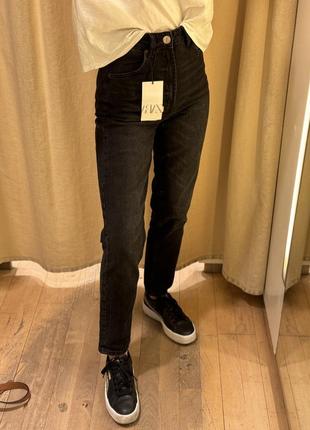 Zara 32 xxs xs джинси чорні нові comfort mom fit