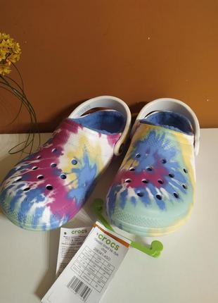 Сабо ( кроксы) женские резиновые утеплённые, размер 37-38, crocs