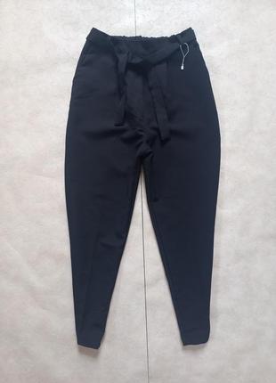 Брендовые черные зауженные штаны брюки бойфренды с высокой талией teen blue, 40 pазмер.