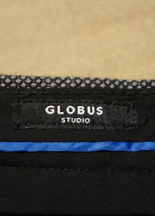 Мягкие  буклированные черно-серые формальные брюки globus studio швейцария  50 р.4 фото