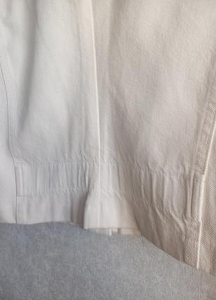 Біла вкорочена приталена джинсова курточка від zara, курточка-сорочка zara y2к тренд5 фото