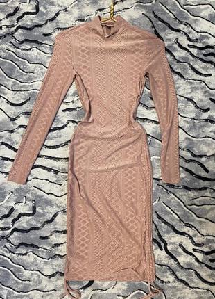 Жіноча сукня міді на затяжках shein4 фото