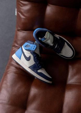 Мужские кроссовки air jordan retro 1 high og “obsidian unc”9 фото