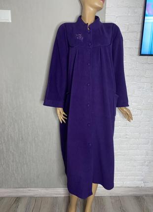 Флісовий халат великого розміру батал lady olga 62-64р