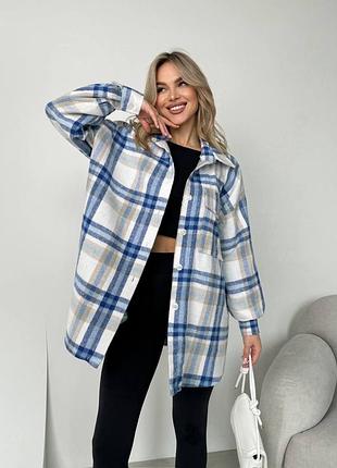 Трендова байкова клітчата сорочка жіноча рубашка в клітинку оверсайз стильна5 фото