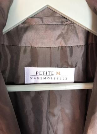 Стильный тренч франция petite m. madmoeselle шикарный легкий плащ оливкового цвета8 фото