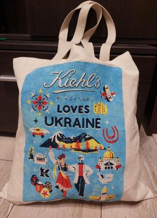 Сумка-шопер з натурального матеріалу від kiehls.
