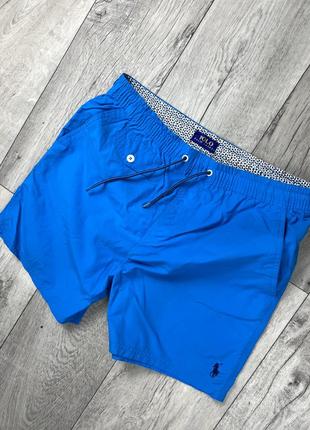 Polo ralph lauren шорты l размер плавательные синие, голубые оригинал4 фото