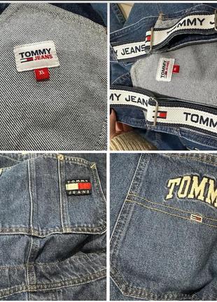 Комбінезон ретро лого tommy hilfiger ss22/ комбінезон джинсовый с того tommy jeans9 фото