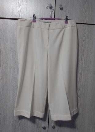 Гарні білі брюки-кюлоти великого розміру2 фото