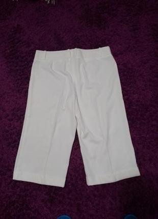 Гарні білі брюки-кюлоти великого розміру3 фото