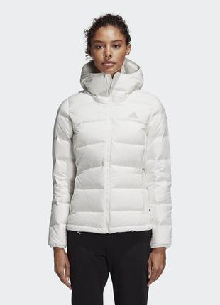 Весенняя легкая переходная куртка пуховик adidas Xeno hooded bq1927