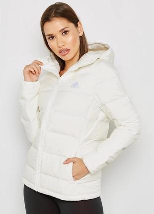 Весенняя легкая переходная куртка пуховик adidas helionic hooded bq19273 фото