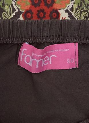 Falmer длинная юбка из натуральной ткани в цветочный принт, длинная,9 фото