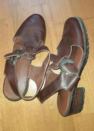 Туфли asos открытые кожаные обувь летняя из натуральной кожи боссоножки3 фото