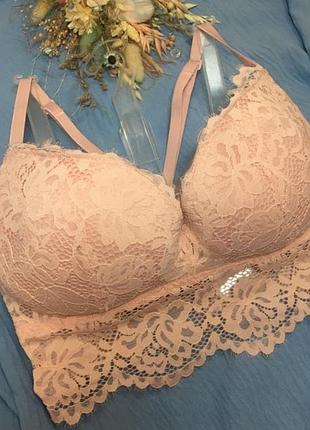 Корсет бюстье пушап пудра