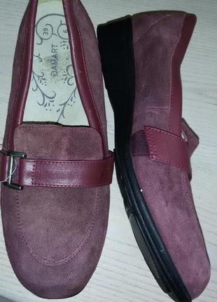 Damart (франція )-нові замшеві кежуал туфлі розмір 39 (25,4 см)