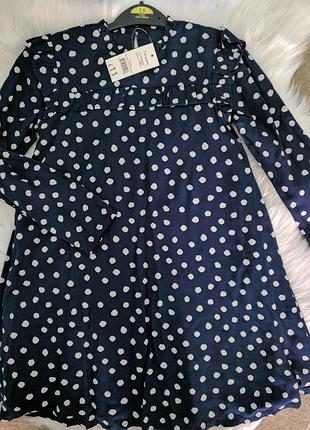 Платье в горохи, george, на 7-8 лет