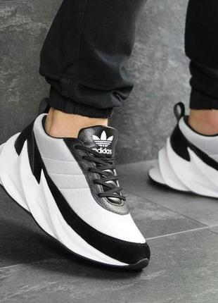 Кросівки adidas sharks чорно-білі1 фото