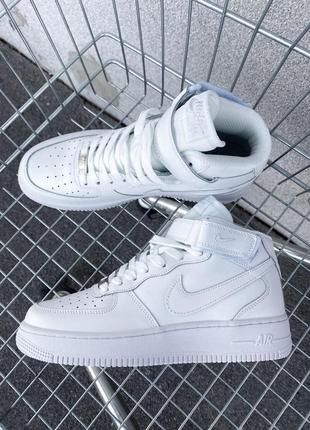 Nike air force classic hight white2 фото