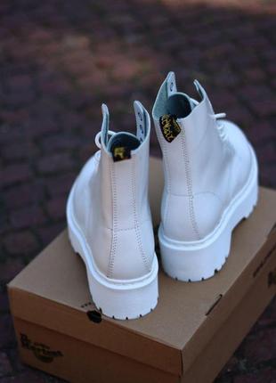 Dr. martens jadon жіночі черевики мартінс на платформі білий колір (36-40)💜6 фото