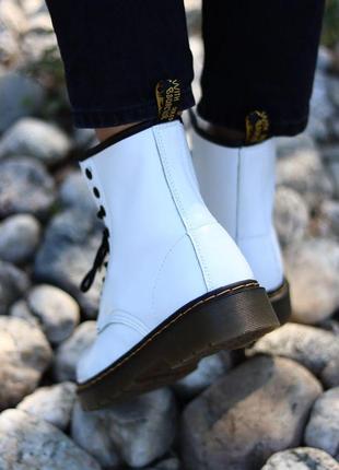 Dr. martens 1460 white жіночі демісезонні черевики мартінс білий колір (36-40)💜5 фото