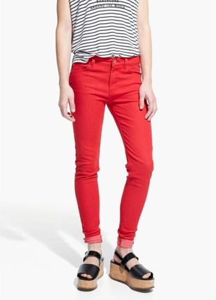 Джинси mango skinny,  36 розмір, червоні