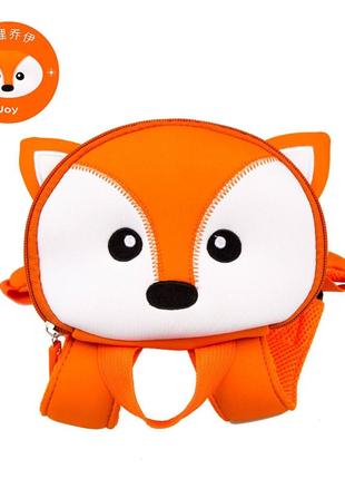 Рюкзак детский, оранжевый. лиса.