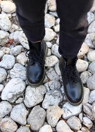 Dr. martens 1460 black жіночі черевики мартінс чорний колір (36-40)💜4 фото