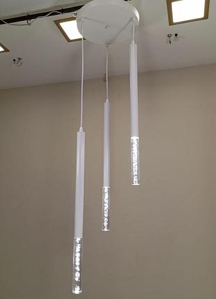 Белая люстра с подвесными светильниками с пузырьками (903-cob-020w-3)