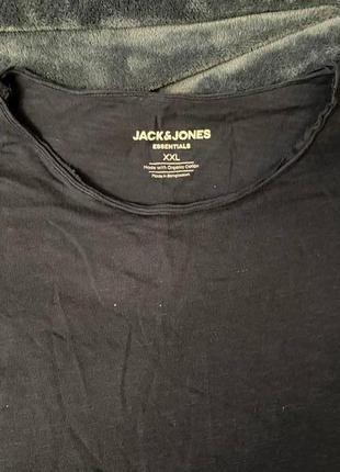 Черная большая футболка  jack & jones xxl2 фото